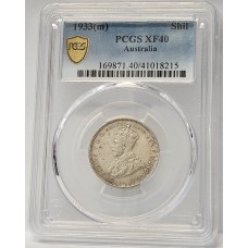 AUSTRALIA 1933 . ONE 1 SHILLING . PCGS XF40